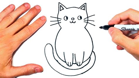 cómo dibujar un gato fácil